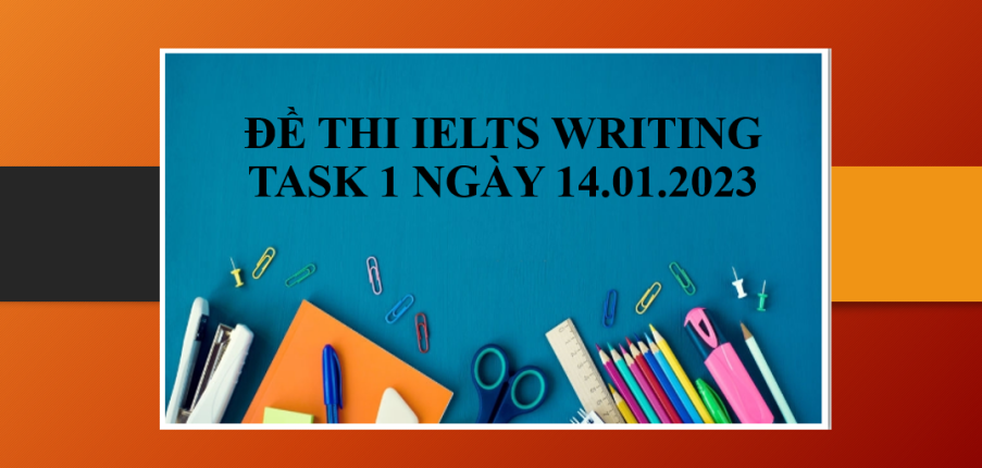 Bài mẫu + Từ vựng đề thi IELTS Writing Task 1 ngày 14.01.2023