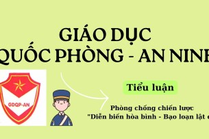 Tiểu luận: Phòng chống chiến lược "Diễn biến hòa bình - Bạo loạn lật đổ" của thế lực thù địch đối với cách mạng Việt Nam | Giáo dục quốc phòng - An ninh (2025)