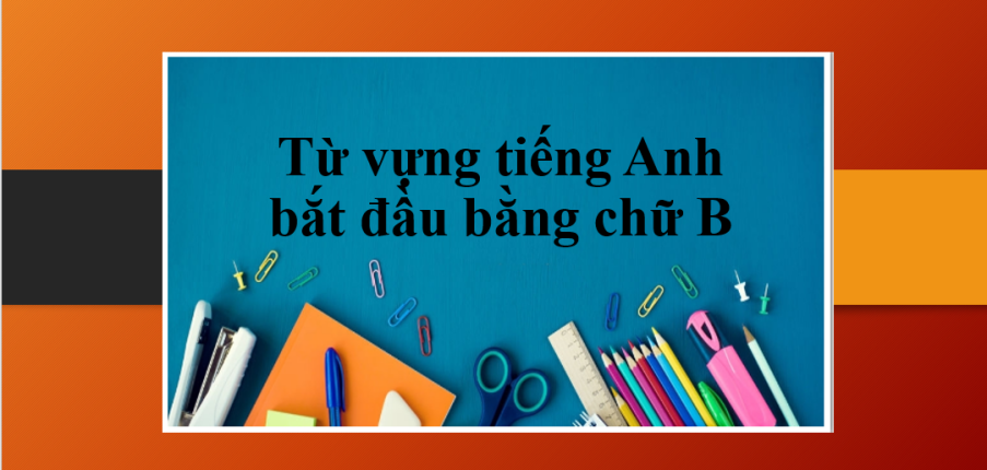 Từ vựng tiếng Anh bắt đầu bằng chữ B thường gặp theo số lượng chữ cái