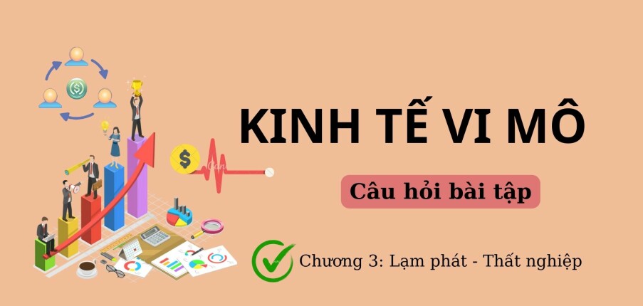 TOP 6 bài tập CHƯƠNG 3: LẠM PHÁT- THẤT NGHIỆP (có đáp án) | Kinh tế vi mô | HUTECH