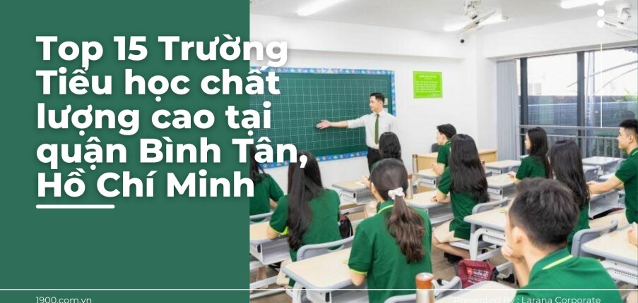 Top 15 Trường Tiểu học chất lượng cao tại quận Bình Tân, Hồ Chí Minh