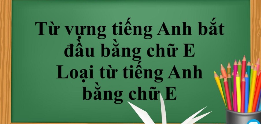 Từ vựng tiếng Anh bắt đầu bằng chữ E | Loại từ tiếng Anh bằng chữ E - Bài tập vận dụng