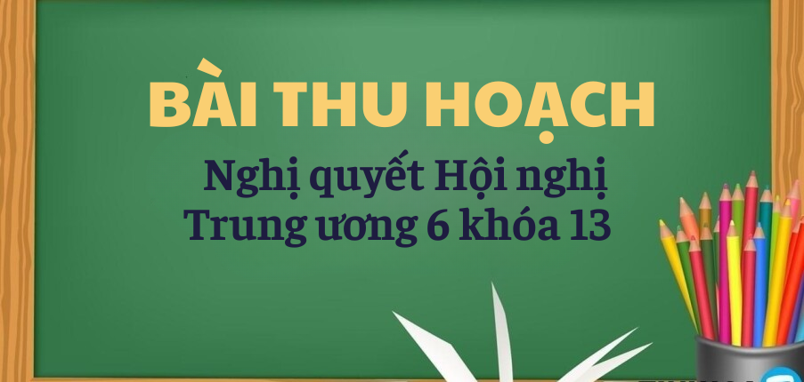 Bài thu hoạch học tập Nghị quyết Hội nghị Trung ương 6 khóa 13