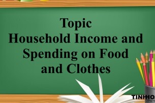 Topic : Household Income and Spending on Food and Clothes | Bài mẫu IELTS Writing Task 1