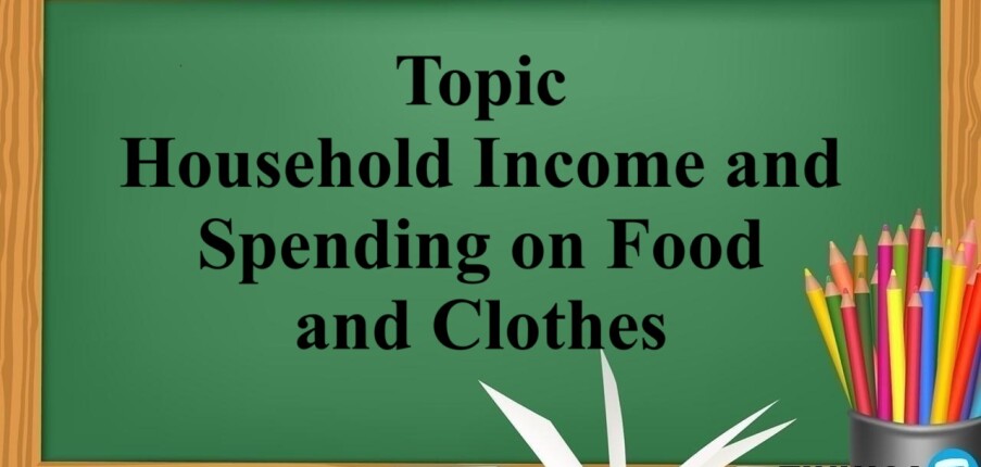 Topic : Household Income and Spending on Food and Clothes | Bài mẫu IELTS Writing Task 1