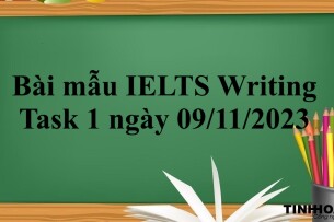 Bài mẫu IELTS Writing Task 1 ngày 09/11/2023