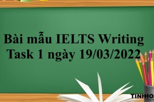 Bài mẫu IELTS Writing Task 1 ngày 19/03/2022