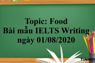 Topic: Food | Bài mẫu IELTS Writing ngày 01/08/2020