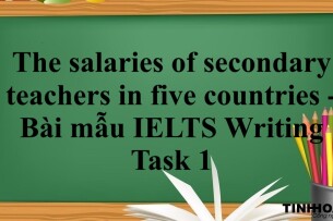 The salaries of secondary teachers in five countries - Bài mẫu IELTS Writing Task 1