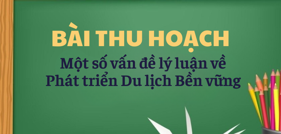 Bài thu hoạch Một số vấn đề lý luận về Phát triển Du lịch bền vững | Học phần Giao dịch Thương mại Quốc tế | Trường Đại Học Ngoại ngữ Huế