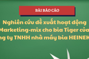 Nghiên cứu đề xuất hoạt động Marketing-mix cho bia Tiger của Công ty TNHH nhà máy bia Heineken | Học phần Thực hành nghề nghiệp 1 | UFM - Trường Đại học Tài chính - Marketing