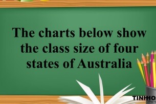 The charts below show the class size of four states of Australia | Bài mẫu IELTS Writing Task 1