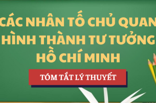 Tóm tắt lý thuyết Các nhân tố chủ quan hình thành Tư tưởng Hồ Chí Minh | Học phần Tư tưởng Hồ Chí Minh |  Trường Đại học Văn hóa TP. HCM