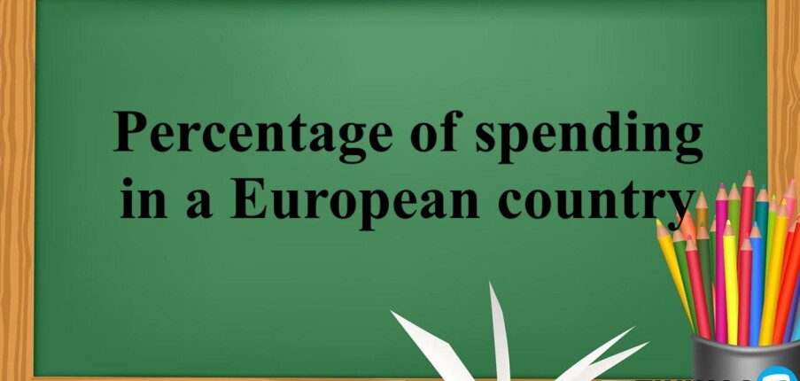 Percentage of spending in a European country - Đề thi IELTS Writing Task 1