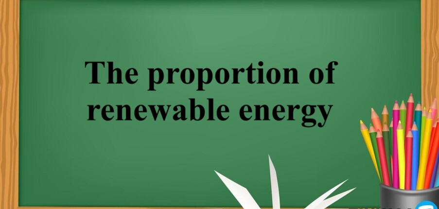 The proportion of renewable energy - Đề thi IELTS Writing Task 1