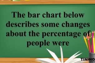 The bar chart below describes some changes about the percentage of people were - Bài mẫu writing ielts task 1