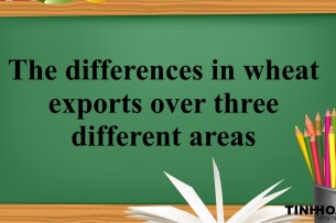 The differences in wheat exports over three different areas - Bài mẫu Writing Task 1 (2025)