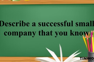 Describe a successful small company that you know | Bài mẫu Speaking Part 2, 3 (2025)