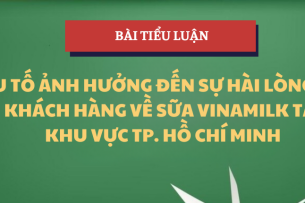 Tiểu luận Yếu tố ảnh hưởng đến sự hài lòng của khách hàng về sữa Vinamilk tại khu vực TP. Hồ Chí Minh | Học phần Nghiên cứu Marketing | STU - Trường Đại học Công nghệ Sài Gòn (2025)